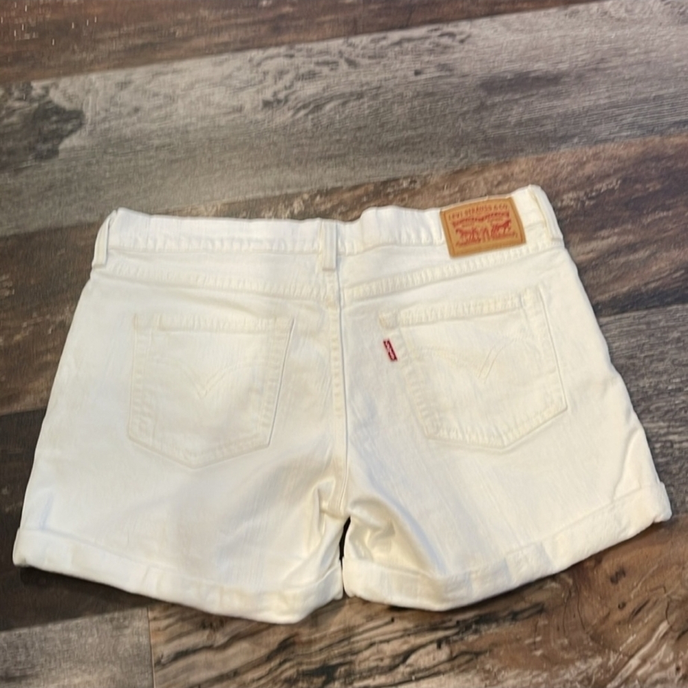 Levi's Women's White Denim Shorts